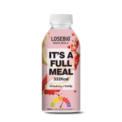 Losebig fullmeal Strawberry-Vanilla - Πλήρες Γεύμα 332 Θερμίδες 40γρ Πρωτεΐνης